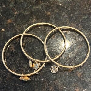 Gold-Tone Adjustable Charm Bangle Bracelet Set - Women